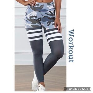 Workout! Gray n Camo Workout Pants